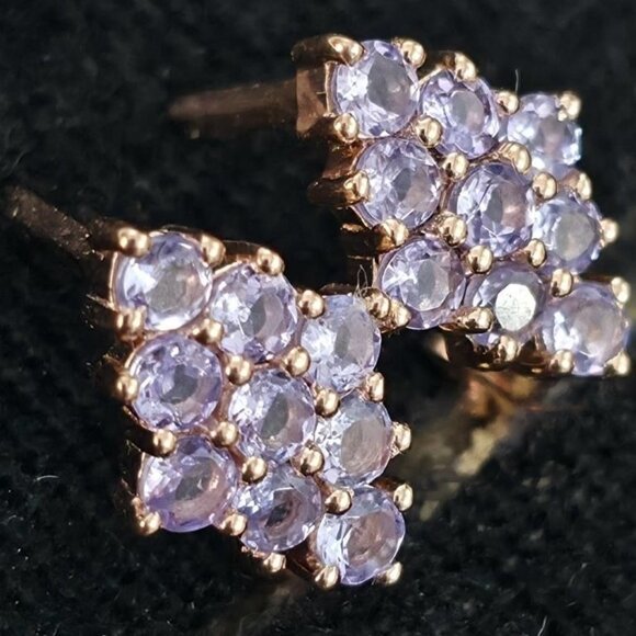 RoseGold Plated Silver Tanzanite(0.9ct) - Picture 2 of 3